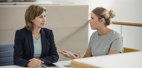 Two ladies talking